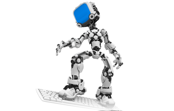 robot with keyboard